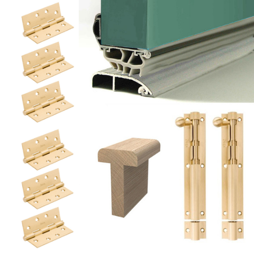 Essential Hardware Pack - Double, Satin Brass
