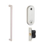 Zanda Duke Pull Bar Handle + Digital Deadbolt - Silver (Brushed Nickel)