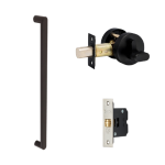 Zanda Duke Pull Bar Handle + Elite Deadbolt - Black (Matt Black)