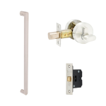 Zanda Duke Pull Bar Handle + Elite Deadbolt - Silver (Brushed Nickel)
